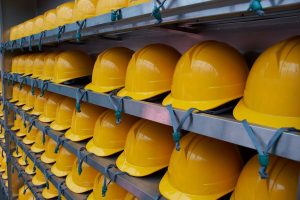 Inventory of yellow construction helmet to illustrate Construction Lawyers in Montreal